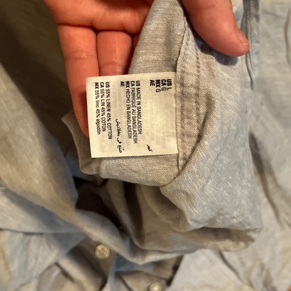 NWT Sun + Stone gray button up tee - Picture 4 of 4